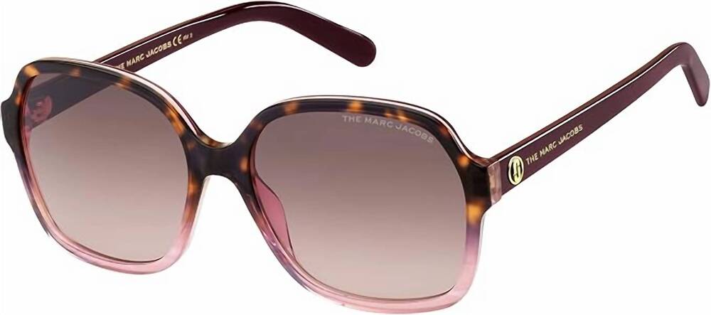 NEW MARC JACOBS women's 526/s 065t squared sunglasses in havana/brown